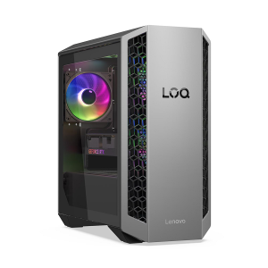 Настолен компютър LENOVO LOQ Tower 26ADR10, AMD Ryzen™ 7 8745HX (32M Cache, 3.6GHz up to 5.1GHz, 8 ядра), NVIDIA GeForce RTX 5060 Ti 8GB GDDR7, 32GB DDR5, 1TB SSD M.2, 500W, no OS - 91DF005URM