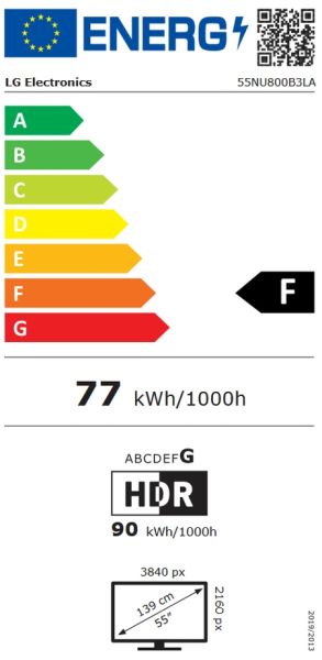 Телевизор LG 55NU800B3LA, 55" 4K HDR UHD, 3840x2160, DVB-T2/C/S2, AI Alpha 7, HDR 10, webOS 26, ThinQ AI, VRR, ALLM, HGiG, WiFi, Clear Voice, 4K Super Upscaling, Bluetooth 5.3, Hdmi e-ARC, CI, LAN, AirPlay2, AI Sound Pro, Google Cast, 2 Pole stand, Black