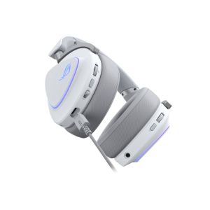 Слушалки Asus ROG Delta II Wireless Gaming Headset ( BT, ROG SpeedNova 2.4GHz, 3.5mm, 50mm Titanium-Plated Drivers, 10mm Super-Wideband Mic, 110HR, DualFlow Audio, For PC, Switch, PS5, Xbox)- Moonlight White