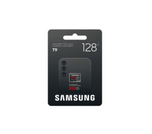 MicroSD памет 128GB SAMSUNG T9, microSDXC, Class 10 UHS-I U3 V30 A2, up to 200MB/s