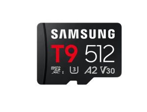 MicroSD памет 512GB SAMSUNG T9, microSDXC, Class 10 UHS-I U3 V30 A2, up to 200MB/s