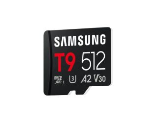 MicroSD памет 512GB SAMSUNG T9, microSDXC, Class 10 UHS-I U3 V30 A2, up to 200MB/s