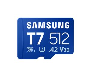 MicroSD памет 512GB SAMSUNG T7, microSDXC, Class 10 UHS-I U3 V30 A2, up to 170MB/s 