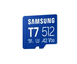 MicroSD памет 512GB SAMSUNG T7, microSDXC, Class 10 UHS-I U3 V30 A2, up to 170MB/s 