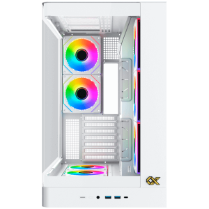 PANO II AIR Arctic EN48524 (WH,EATX,U3x2+Type C,Mesh Top+Curved TG,6PCS H22A WH Reverse & 2PCS H22A WH,ARGB & PWM Remote Control)
