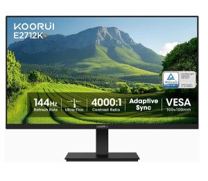 Монитор KOORUI E2712K, 27.0" VA,  FullHD (1920x1080) 144Hz, 16:9, 5ms, 250 cd/m2, 4000:1, Adaptive Sync, HDMI, VGA, Black