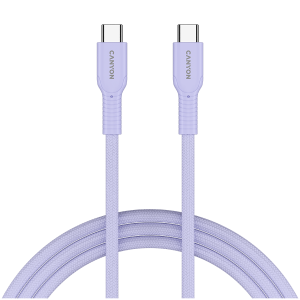 CANYON cable OnWire 60CL C-C 60W COLOR Braided 1m Purple