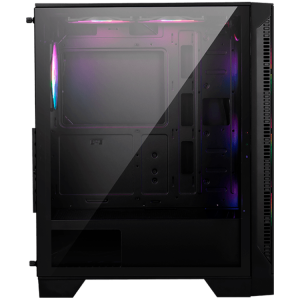 MSI MAG FORGE 120A AIRFLOW, Mid-Tower, ATX/M-ATX/ITX, 2x USB 3.2 Gen 1 Type-A, 1x Audio/1x Mic, LED On/Off Button, ARGB Hub, 6x 120mm ARGB Fans, Mesh Panel, 4mm Tempered Glass