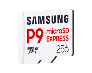 Памет Samsung 256GB micro SD Card P9 Express UHS-I Read 65K IOPS, UHS-I 2K IOPS - Write 52K IOPS, UHS-I 2K IOPS Class 10 U3 V30 A1