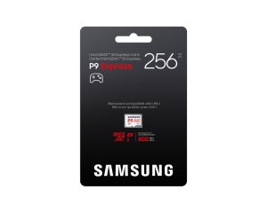Памет Samsung 256GB micro SD Card P9 Express UHS-I Read 65K IOPS, UHS-I 2K IOPS - Write 52K IOPS, UHS-I 2K IOPS Class 10 U3 V30 A1