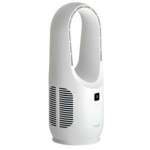 Настолен вентилатор Adler AD 7343, До 6 часа, 3 скорости, LED дисплей, USB-C, Бял
