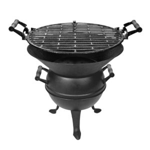 Чугунено барбекю Master Grill MG630, 35.5cm, Регулиране на височина, Черен