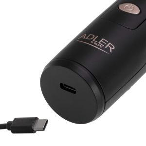 Безжична маша за коса Adler AD 2120, 50W, 210 C, Керамично-турмалиново покритие, LED дисплей, Черен/Меден