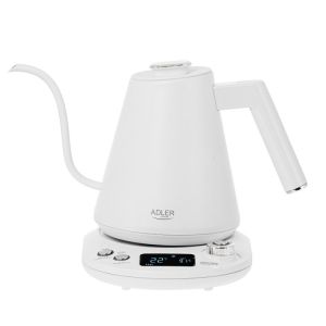 Електрическа кана Adler AD 1349W, 1100W, 1 л, 40-100 C, Поддържане на топлината, LED дисплей, Бял