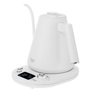 Електрическа кана Adler AD 1349W, 1100W, 1 л, 40-100 C, Поддържане на топлината, LED дисплей, Бял