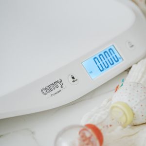 Бебешка везна Camry CR 8185, До 20 кг, LCD дисплей, Функция HOLD, ТАРА, Автоматично изключване, Бял