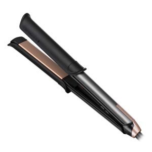 Уред за къдрене и изправяне 2в1 REMINGTON S6077 ONE, 230C, Керамично покритие, Бързо загряване, 5 температурни настройки, Авто.стоп, Черен/златист