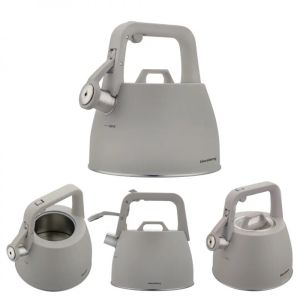 Свирещ чайник Klausberg KB 7916, 2.5 л, Топлоизолирана дръжка, Индукция, Сив