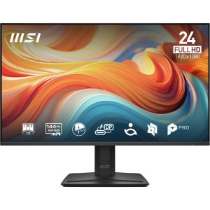 Монитор MSI PRO MP242 E14A Proffesional Bussiness Monitor, 23.8", 1ms, 144Hz IPS, 1920x1080, Adaptive Sync, EyesErgo, Anti-flicker, Eye-Q Check, HDR Ready, 300nits AG, 1500:1, 100M:1, sRGB 121%, DP, HDMI, D-Sub, 2x2W, Headphone out, Tilt, VESA 100, Black,