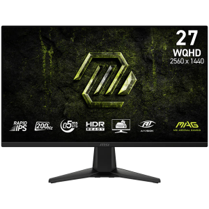 MSI MAG 275QF E20 Gaming Monitor, 27" 200Hz, WQHD (2560x1440) 16:9, Rapid IPS, 0.5ms, 300nits, 1000:1, 178/178, G-SYNC Compatible, AMD FreeSync Premium, Tilt, 1x DP, 2x HDMI, 3Y Warranty