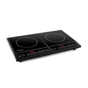 Индукционен котлон двоен Esperanza EKH008, 2x2000W, 270℃, 4 функции, Кристална плоча, Черен