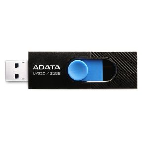 USB памет 32GB ADATA UV320, USB 3.2 Gen1, Black/Blue - AUV320-32G-RBKBL