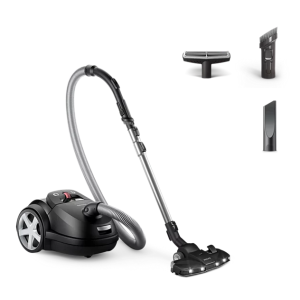 PHILIPS XD8122/10 Bagged vacuum cleaner S8000 Performer LED Allergy H13 ﬁlter Deep Black