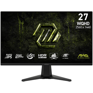 Монитор MSI MAG 275QF E20, 27" Rapid IPS, WQHD (2560x1440) 200Hz, 16:9, 0.5ms, 300 cd/m2, 1200:1, AMD FreeSync™ Premium, NVIDIA G-SYNC, DP, 2xHDMI, Black