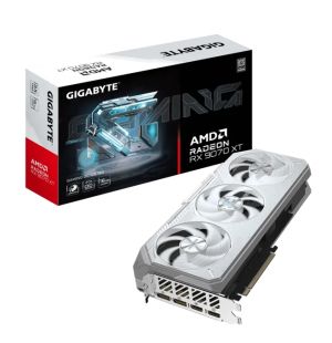 Видео карта GIGABYTE Radeon RX 9070 XT GAMING OC ICE 16G, 16GB GDDR6, 256 bit, 2xHDMI, 2xDP
