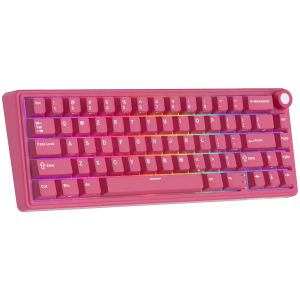 ROYAL KLUDGE R65 Berry Red Gaming Keyboard Cream Switch