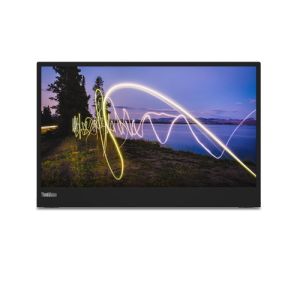 Монитор LENOVO ThinkVision M15 (62CAUAT1WL), 15.6" IPS, FullHD (1920x1080) 60Hz, 16:9, 6ms, 250cd/m2, 1000:1, 2xUSB-C, Raven Black