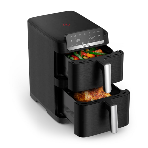 Уред за здравословно готвене Tefal EY7568E0 Easy Fry Crispy Stack Af Genius+Acc Blk