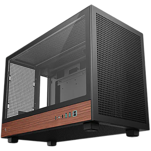 DeepCool CH260 WOOD, Mini Tower, Mini-ITX/Micro-ATX, 2xUSB3.0, 1xType-C Gen 2, 1xAudio, Mesh Panel, Black, 2Y, R-CH260-BKNWM0-G-1