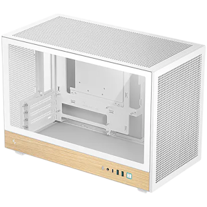 DeepCool CH260 WOOD WH, Mini Tower, Mini-ITX/Micro-ATX, 2xUSB3.0, 1xType-C Gen 2, 1xAudio, Mesh Panel, White, 2Y, R-CH260-WHNWM0-G-1