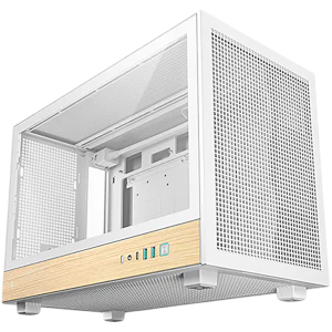 DeepCool CH260 WOOD WH, Mini Tower, Mini-ITX/Micro-ATX, 2xUSB3.0, 1xType-C Gen 2, 1xAudio, Mesh Panel, White, 2Y, R-CH260-WHNWM0-G-1