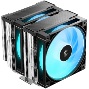 DeepCool AG620 G2 ARGB, CPU Air Cooler, 2x120mm PWM ARGB Fan, TDP 270W, 6 Heatpipes, Black, LGA1851/1700, AMD AM5/AM4, 129x136x159 mm(LxWxH), 2Y, R-AG620-BKAMMG2-G
