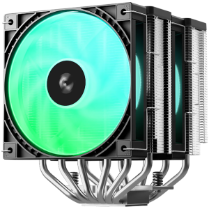 DeepCool AG620 G2 ARGB, CPU Air Cooler, 2x120mm PWM ARGB Fan, TDP 270W, 6 Heatpipes, Black, LGA1851/1700, AMD AM5/AM4, 129x136x159 mm(LxWxH), 2Y, R-AG620-BKAMMG2-G