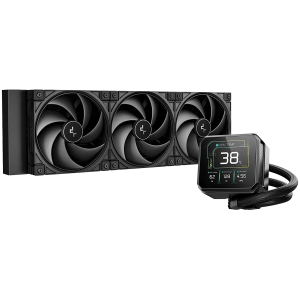 DeepCool SPARTACUS 360, 360mm CPU Liquid Cooler, 3x120mm PWM Fans, 3.4'' IPS LCD Screen, Black, LGA1851/1700, AMD AM5/AM4, 5Y, R-SPT360-BKDSMP-G-1