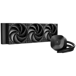 DeepCool LE360 V2 ZERO DARK, 360mm CPU Liquid Cooler, 3x120mm PWM Fans, Black, LGA1851/1700/1200/1151/1150/1155, AMD AM5/AM4, 3Y, R-LE360ZERO-BKLNMD-G-1