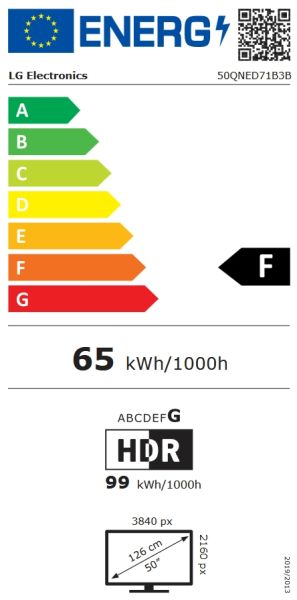 Телевизор 50" LG 50QNED71B3B, 4K UHD QNED MiniLED, Smart TV, webOS 26, 60Hz, WiFi 5, Black