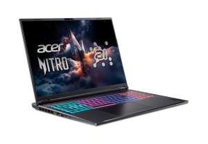Лаптоп ACER Nitro 18 AI AN18-61-R9ES (NH.QYBEX.001), 18" WQXGA (2560x1600) 165Hz, AMD Ryzen™ Al 7 350 (2GHz up to 5GHz, 8 ядра), Nvidia GeForce RTX™ 5070 8GB GDDR7, 16GB DDR5, 1TB SSD M.2, noOS, Obsidian Black