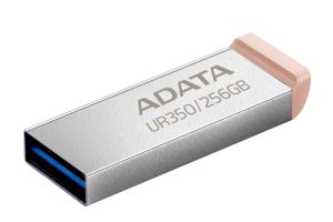 USB памет 256GB ADATA UR350 (UR350-256G-RSR/BG), USB 3.2 (USB 5Gbps), Metal, Black / Brown   