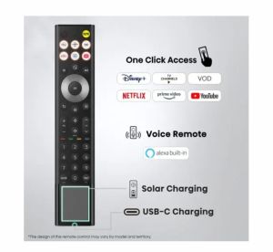 Телевизор Hisense 55"U7S Pro, 4K Ultra HD 3840x2160, ULED, FALD, Quantum Dot, 165Hz, IPS, HDR 10+, HLG, Dolby Vision IQ, Dolby Atmos, Smart TV, WiFi 5GHz, WiFi Direct, BT, Anyview Cast,light sensor,Solar Powered Remote, 4xHDMI, 2xUSB, LAN, CI+, DVB-T2/C/S