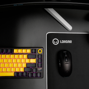 LORGAR KBP7075W, Wireless 75% Mechanical Gaming Keyboard Pro, Black/yellow, EN layout