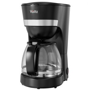 Кафемашина Oliver Voltz OV51170WN, 600W, 1.25 л, Противокапкова система, Прозрачен резервоар за вода, Черен