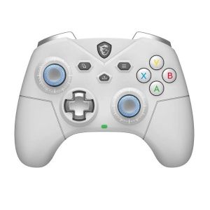MSI Gaming Controller FORCE GC300 WIRELESS WHITE, Wireless, Bluetooth, 2-Level Hall Effect Triggers, Rear Buttons, Haptic Feedback, 600 mAh Battery, 3.5mm Audio Jack