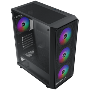 Xigmatek DUO X (BK, EATX, U3x1 & U2x2,Front Mesh Grill & Left TG, 4PCS Z20F Fan)
