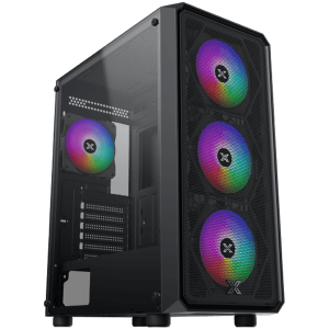 Xigmatek DUO X (BK, EATX, U3x1 & U2x2,Front Mesh Grill & Left TG, 4PCS Z20F Fan)
