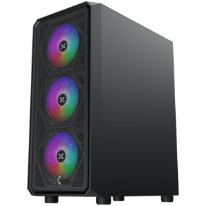 Xigmatek DUO X (BK, EATX, U3x1 & U2x2,Front Mesh Grill & Left TG, 4PCS Z20F Fan)