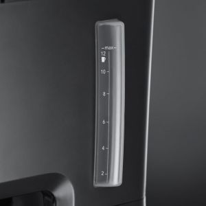 Кафемашина с вградена мелачка Russell Hobbs Victory Grind & Brew 22000-56, 1025W, 1.5 л, 250 гр, 12 чаши, Таймер, Вграден филтър, Черен/инокс